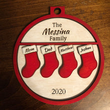 Load image into Gallery viewer, Hand-Painted Personalized 2020 Stockings Ornament
