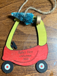 Baby’s First Christmas Coupe Ornament