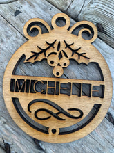 Load image into Gallery viewer, Personalized Laser Cut Wood Ornaments
