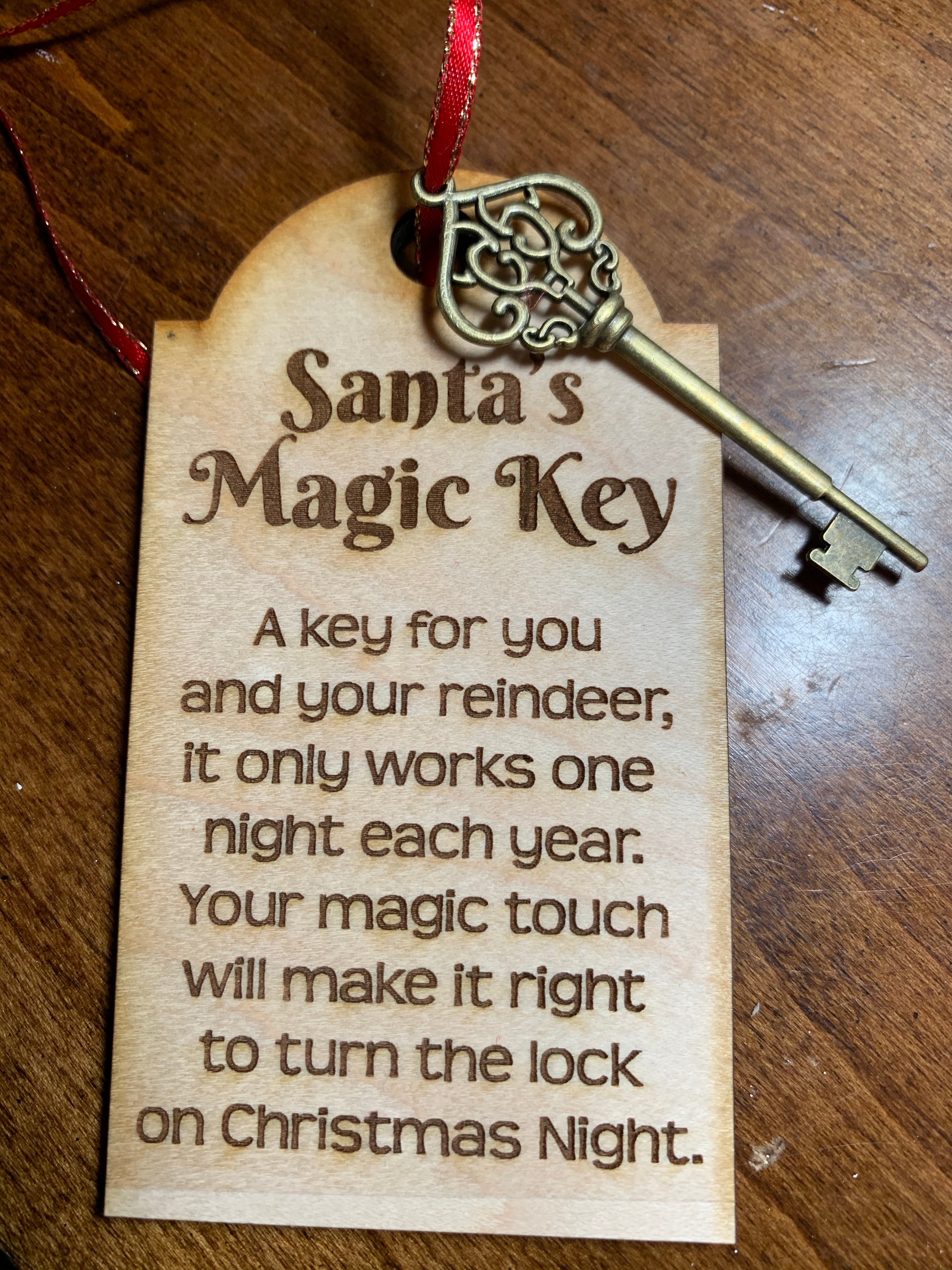 Magical Key Santa Claus Door Key Ornament Christmas Eve Filler