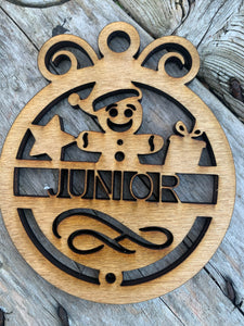 Personalized Laser Cut Wood Ornaments