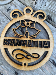 Personalized Laser Cut Wood Ornaments