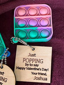 Valentine’s Bubble pop keychains